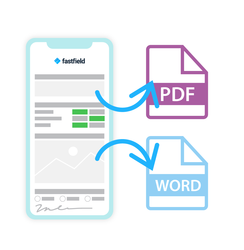FastField Forms Builder exporting PDF and word