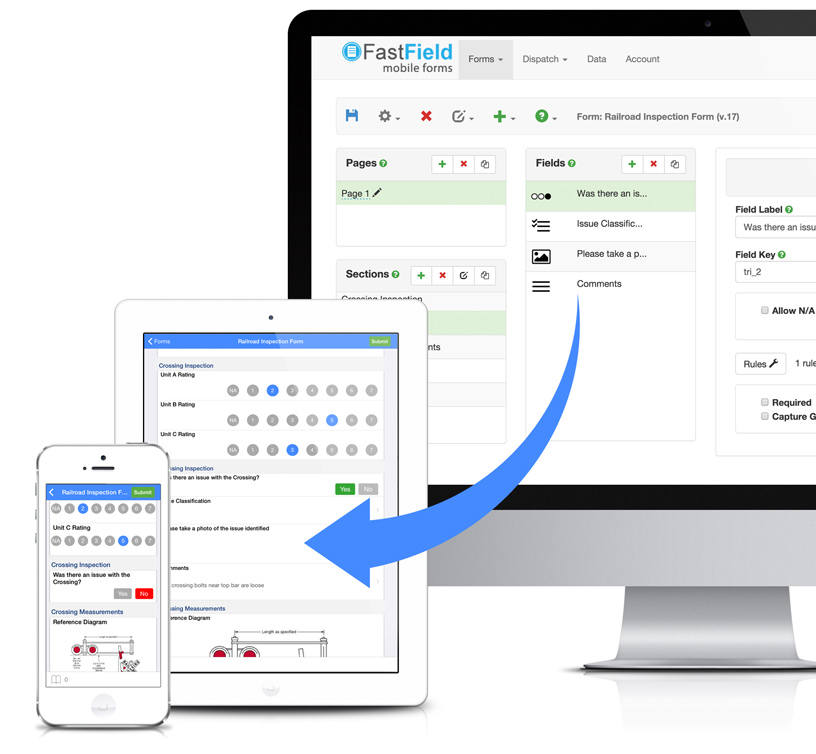 Publish Digital Forms from desktop computer to mobile devices